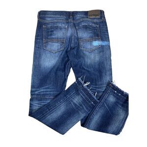 Express Jeans Mens 32x32  Skinny Moto Alec Stretch Distressed Denim